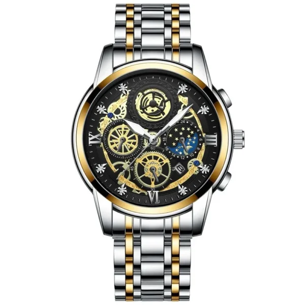 Binbond B4010 Gold & White Watch