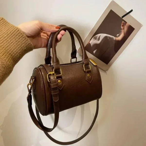 🎒 Women's Vintage Boston Bag - British Style Elegance! - Image 4