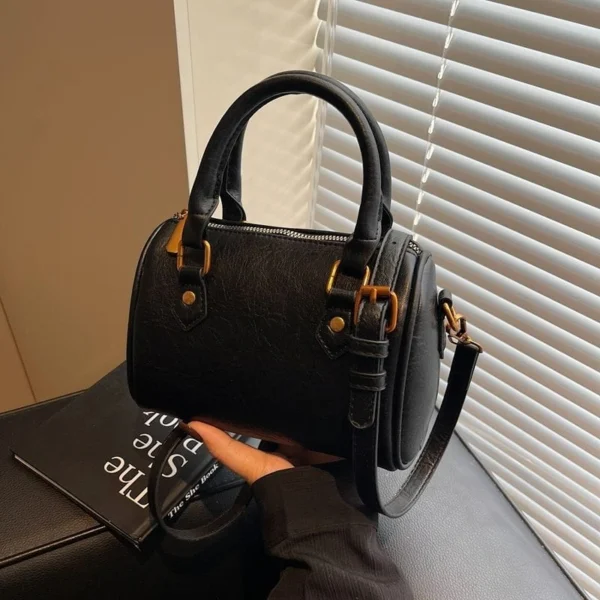 🎒 Women's Vintage Boston Bag - British Style Elegance! - Image 3